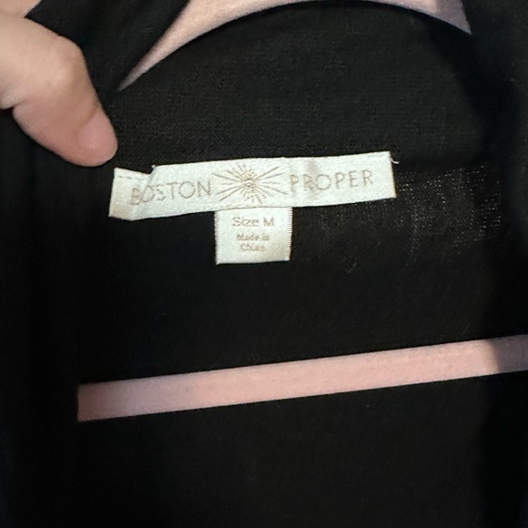 Boston Proper wool blend open front cold shoulder cardigan - Picture 2 of 5